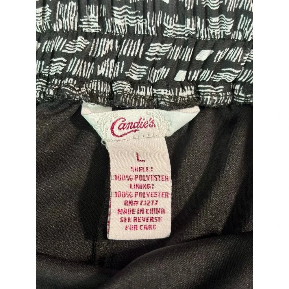 Candies Maxi Skirt Black White Tiered Ruffle Sz L Boho Cottagecore Prairie Retro